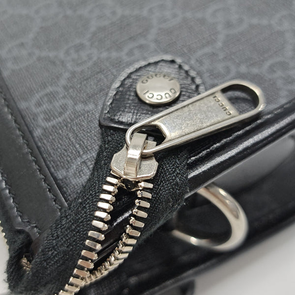 Monogram Calfskin Shoulder Bag Small Black