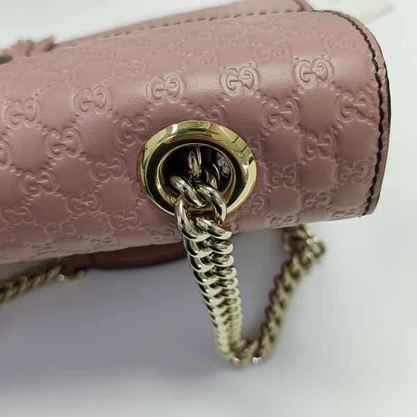 Emily Chain Monogram Calfskin Pink