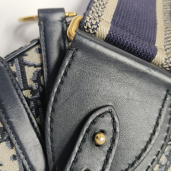 Saddle Mini Oblique Canvas Blue