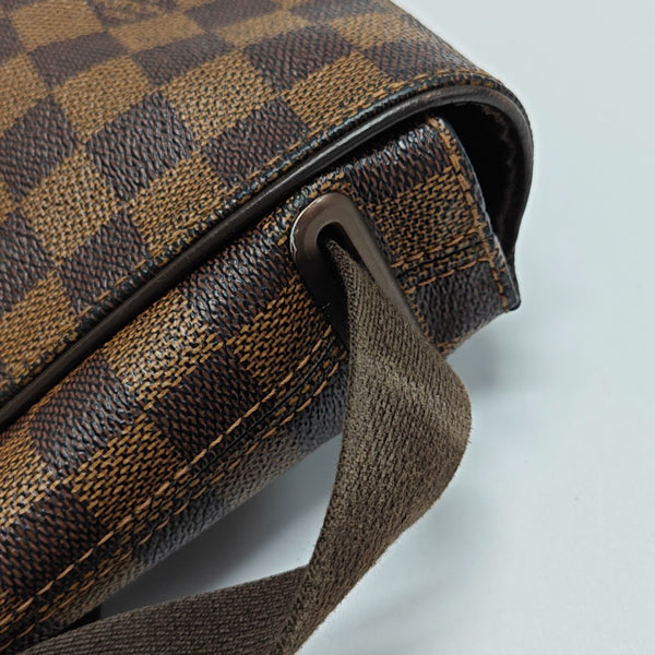 BROOKLYN MM Damier Ebene Coated Canvas Brown