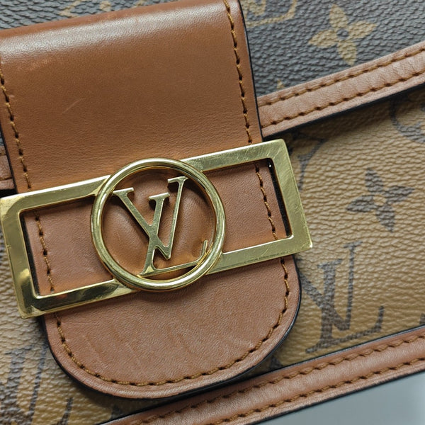 DAUPHINE Mini Monogram Coated Canvas Brown