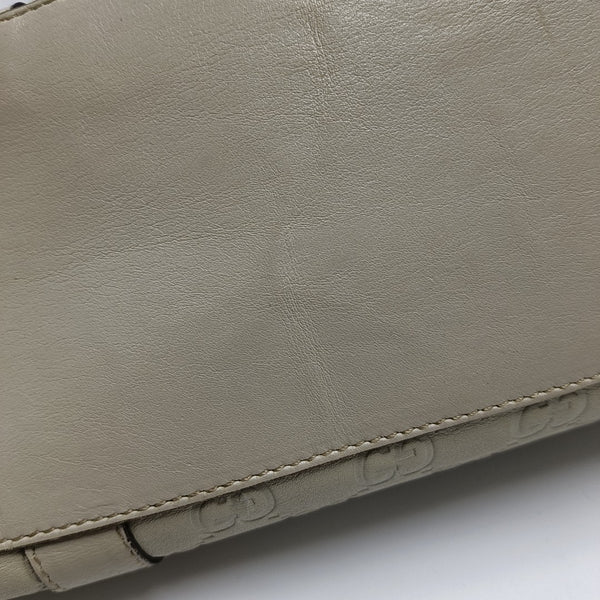 Abbey Monogram Calfskin White
