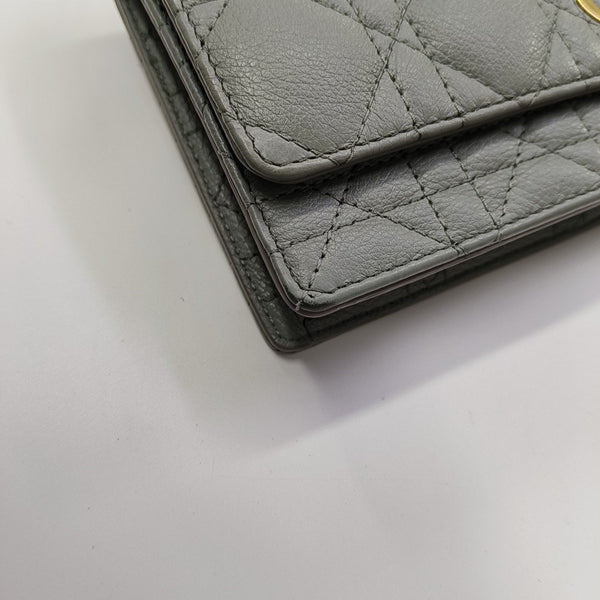Dior Caro Small Cannage Calfskin Gray