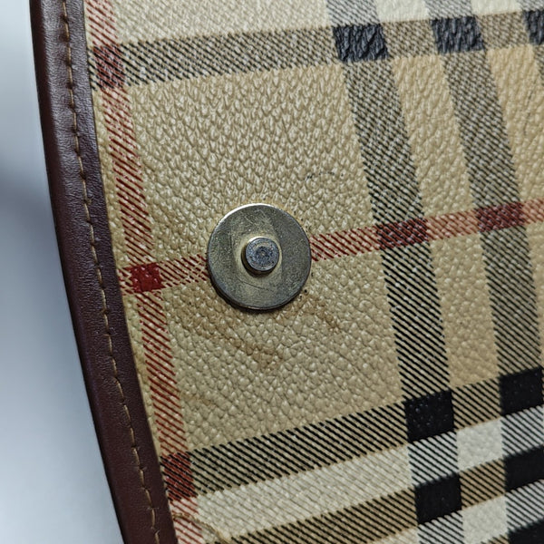 Coated Canvas Crossbody Bag Beige
