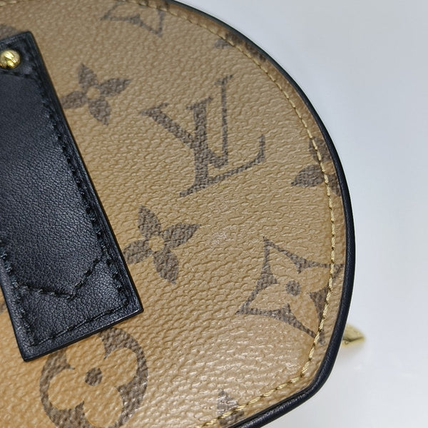 BOITE CHAPEAU Mini Monogram Coated Canvas Brown