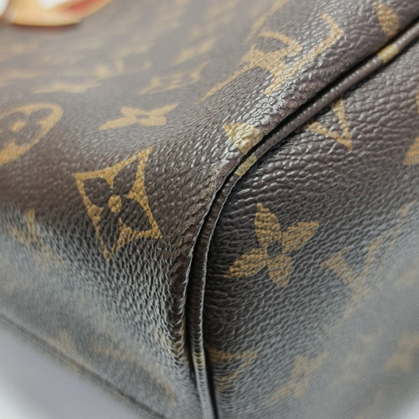 NEVERFULL MM Monogram Coated Canvas Brown