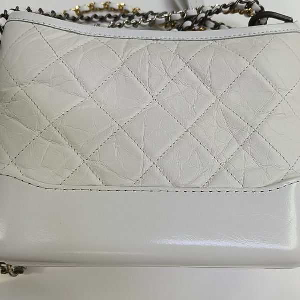 GABRIELLE Becerro Vintage Acolchado Pequeño Blanco