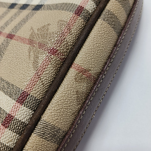 Coated Canvas Shoulder Bag Beige