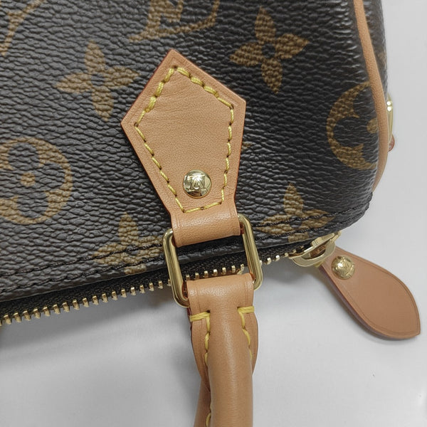 SPEEDY Nano Monogram Coated Canvas Brown