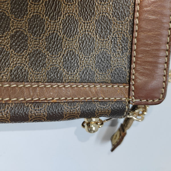 MACADAM CLUTCHES Coated Canvas Brown