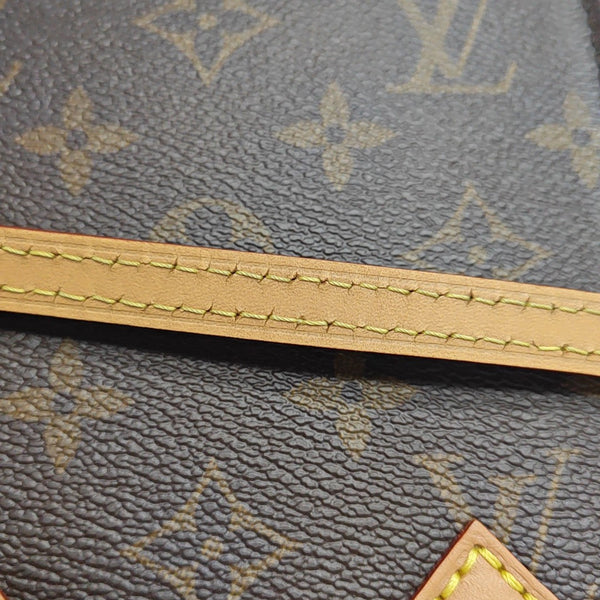 SAC PLAT Mini Monogram Coated Canvas Brown
