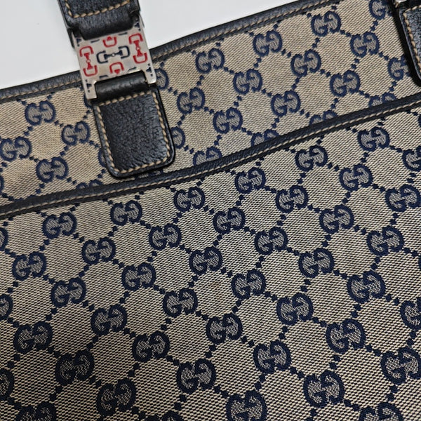 Monogram Canvas Tote Bag Brown