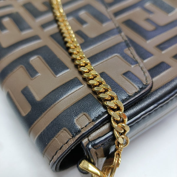 Calfskin Crossbody Bag Brown