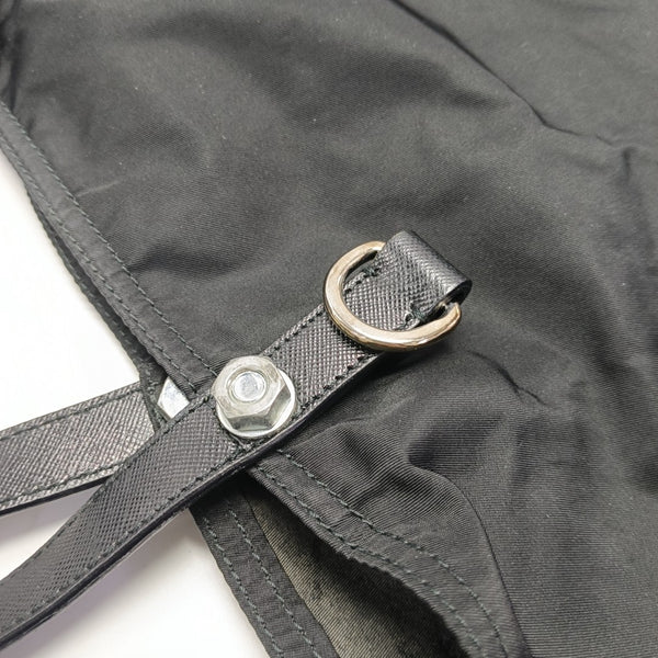 Nylon Top Handle Bag Black
