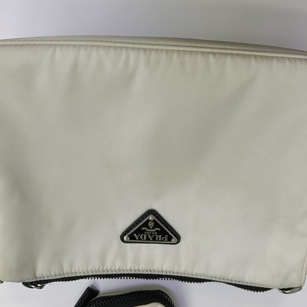Nylon Shoulder Bag White