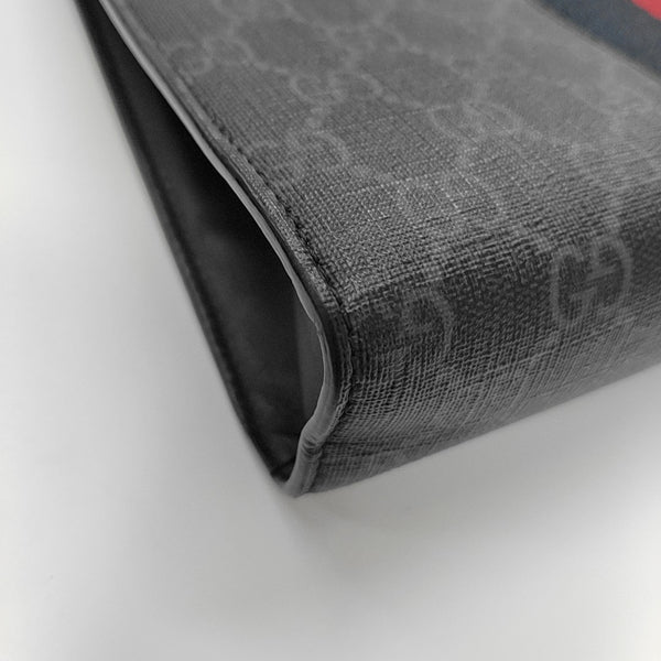 GG Supreme Monogram Coated Canvas Gray