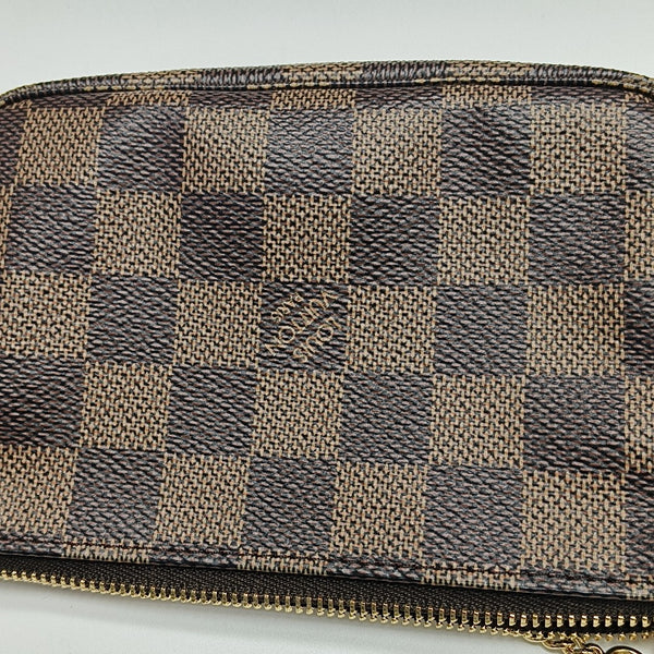 ACCESSOIRES Mini Damier Ebene Coated Canvas Brown