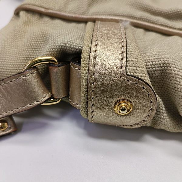 Canvas Shoulder Bag Beige