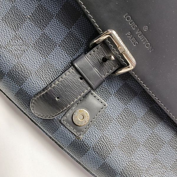 NEWPORT PM Damier Coated Canvas Blue