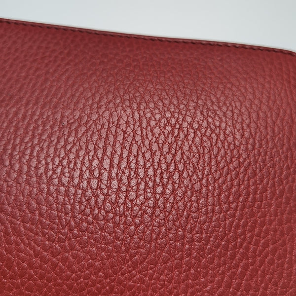 Interlocking G Small Calfskin Red