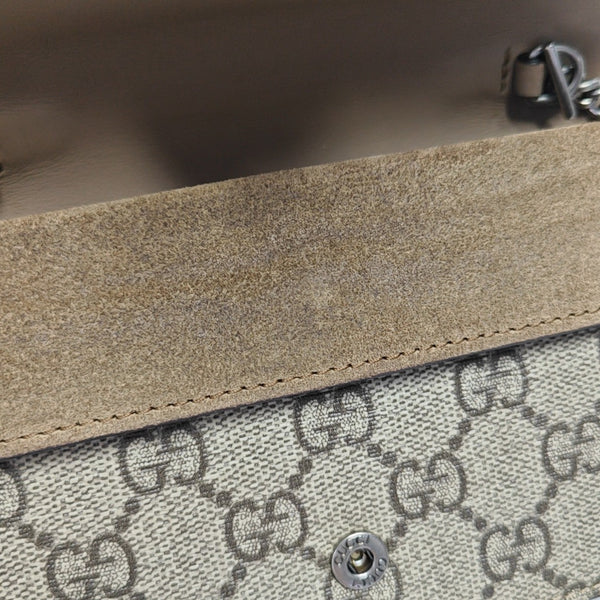 Dionysus Super Mini Monogram Coated Canvas Beige