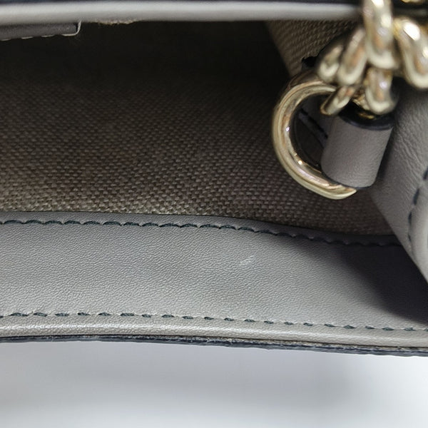 Emily Chain Monogram Calfskin Gray