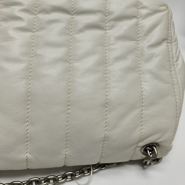 BB Quilted Calfskin White