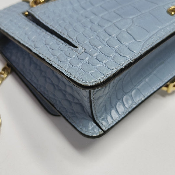 Calfskin Shoulder Bag Blue