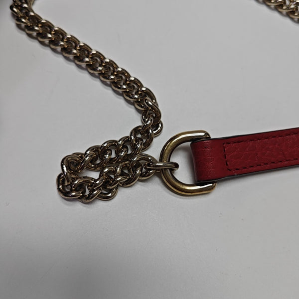 Interlocking G Small Calfskin Red