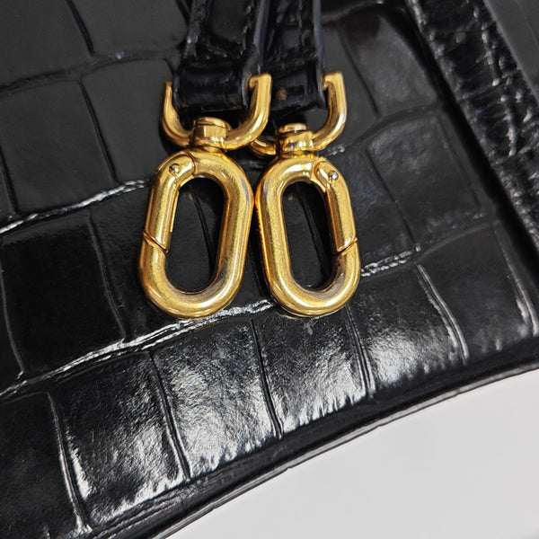 Hourglass S Calfskin Black