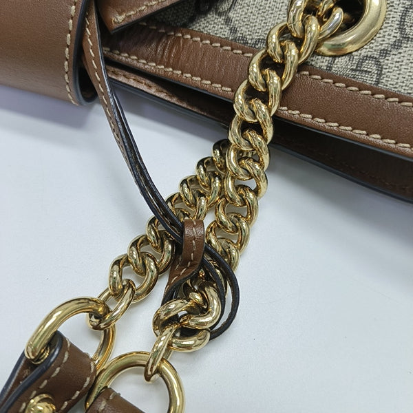Padlock Medium Monogram Coated Canvas Beige