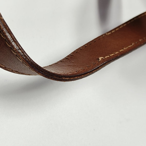 Coated Canvas Top Handle Bag Brown