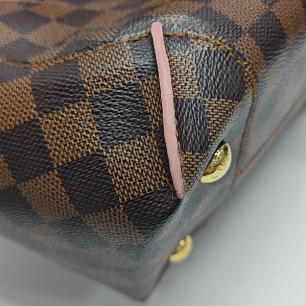 CAÏSSA PM Damier Ebene Coated Canvas Brown