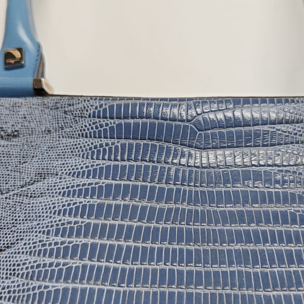 Calfskin Top Handle Bag Blue