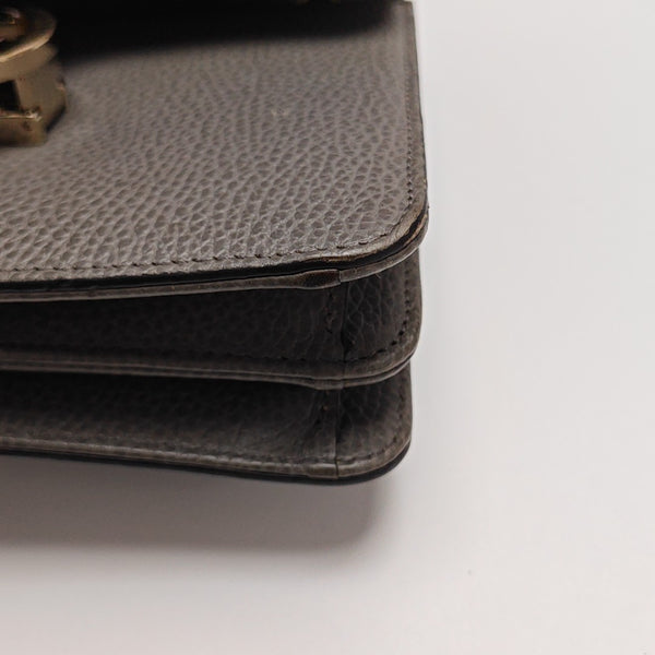 Interlocking G Small Calfskin Gray