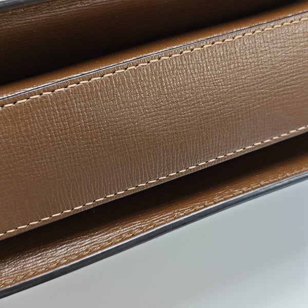 Horsebit 1955 Medium Monogram Coated Canvas Beige