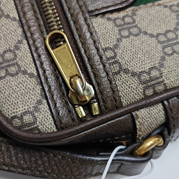 Coated Canvas Crossbody Bag Beige