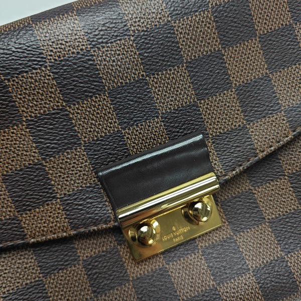 CROISETTE Damier Ebene Coated Canvas Brown