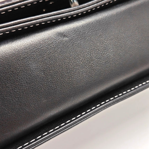 Authenticated pre-owned BOY CHANEL Medium Calfskin Black - Shoulder Bag at Looply