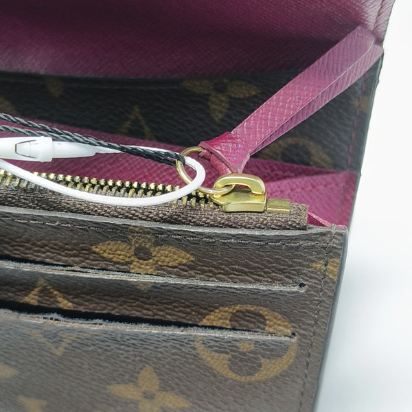 EMILIE Monogram Coated Canvas Brown Wallet