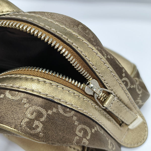 Monogram Canvas Shoulder Bag Brown