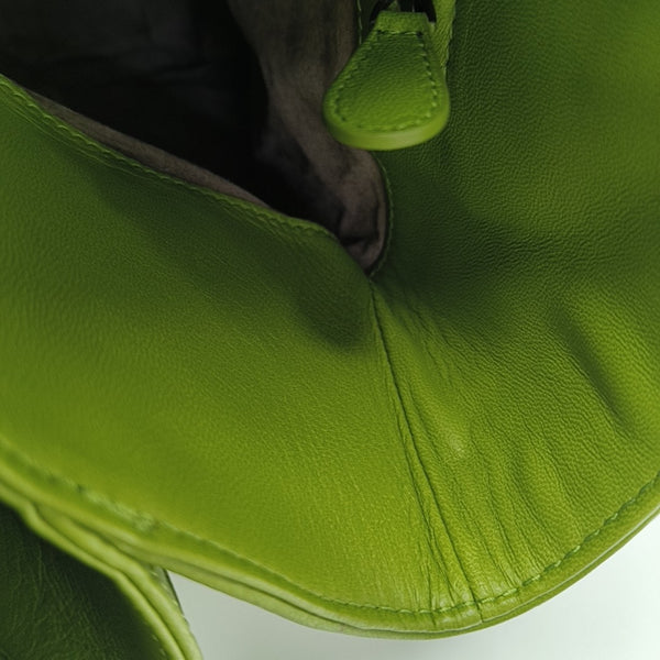 Lambskin Top Handle Bag Green