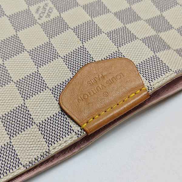 GRACEFUL PM Damier Azur Coated Canvas White
