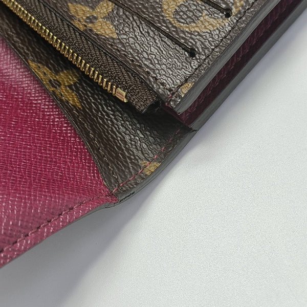 EMILIE Monogram Coated Canvas Brown Wallet