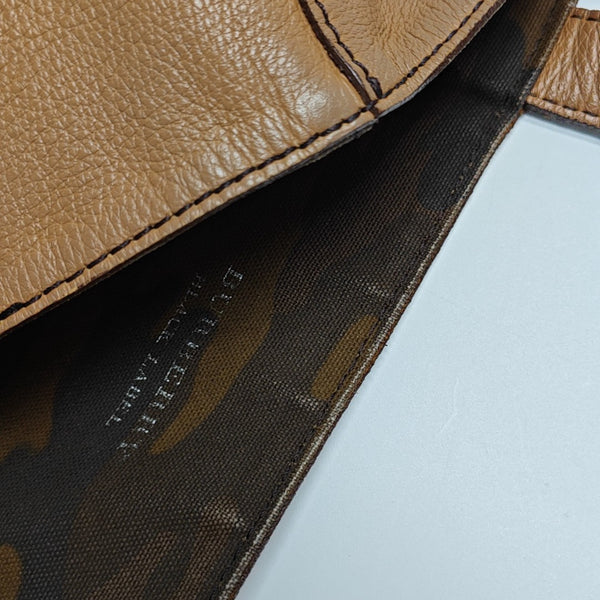 Calfskin Top Handle Bag Brown