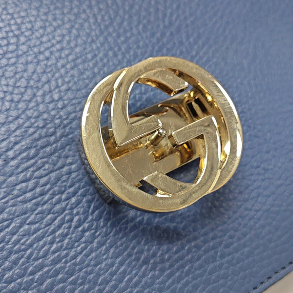 Interlocking G Small Calfskin Blue