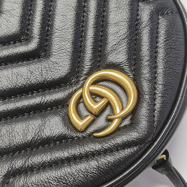 GG Marmont Mini Quilted Calfskin Black
