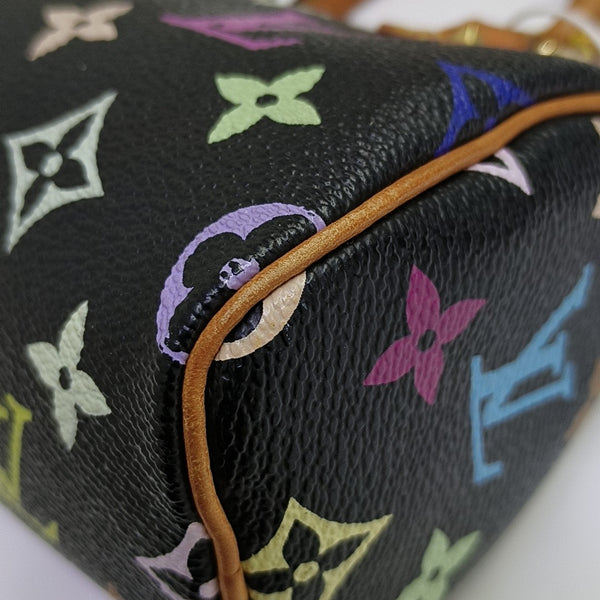 LV × TM SPEEDY Nano Monogram Coated Canvas Black