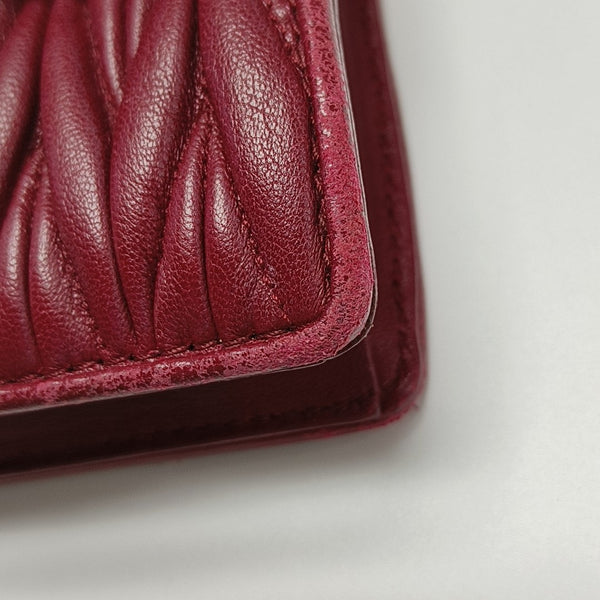 Quilted Lambskin Crossbody Bag Red
