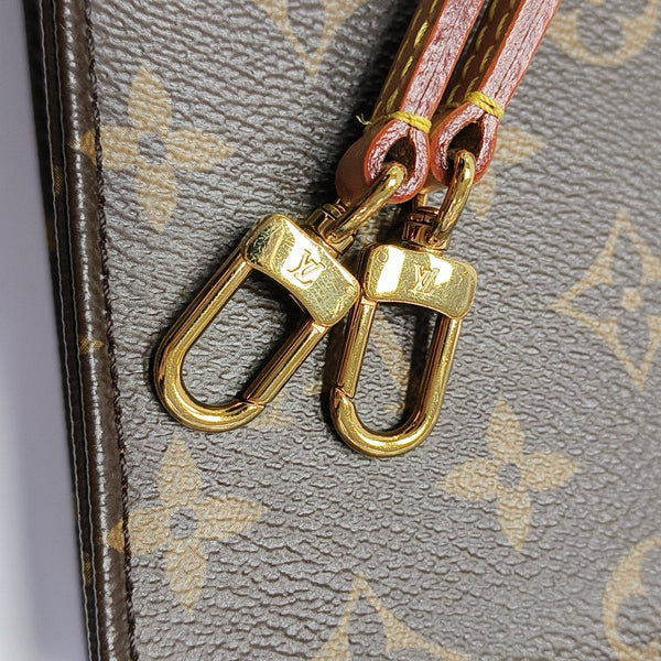 SAC PLAT Mini Monogram Coated Canvas Brown